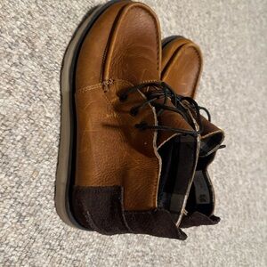 New! TOMS Chukka Waterproof Brown Leather Lace-Up MENS BOOTS SIZE 8